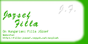 jozsef filla business card